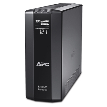 APC Back-UPS Pro, 1000VA/600W, Tower, 230V, 6x India 6A outlets, AVR, LCD, User Replaceable Battery