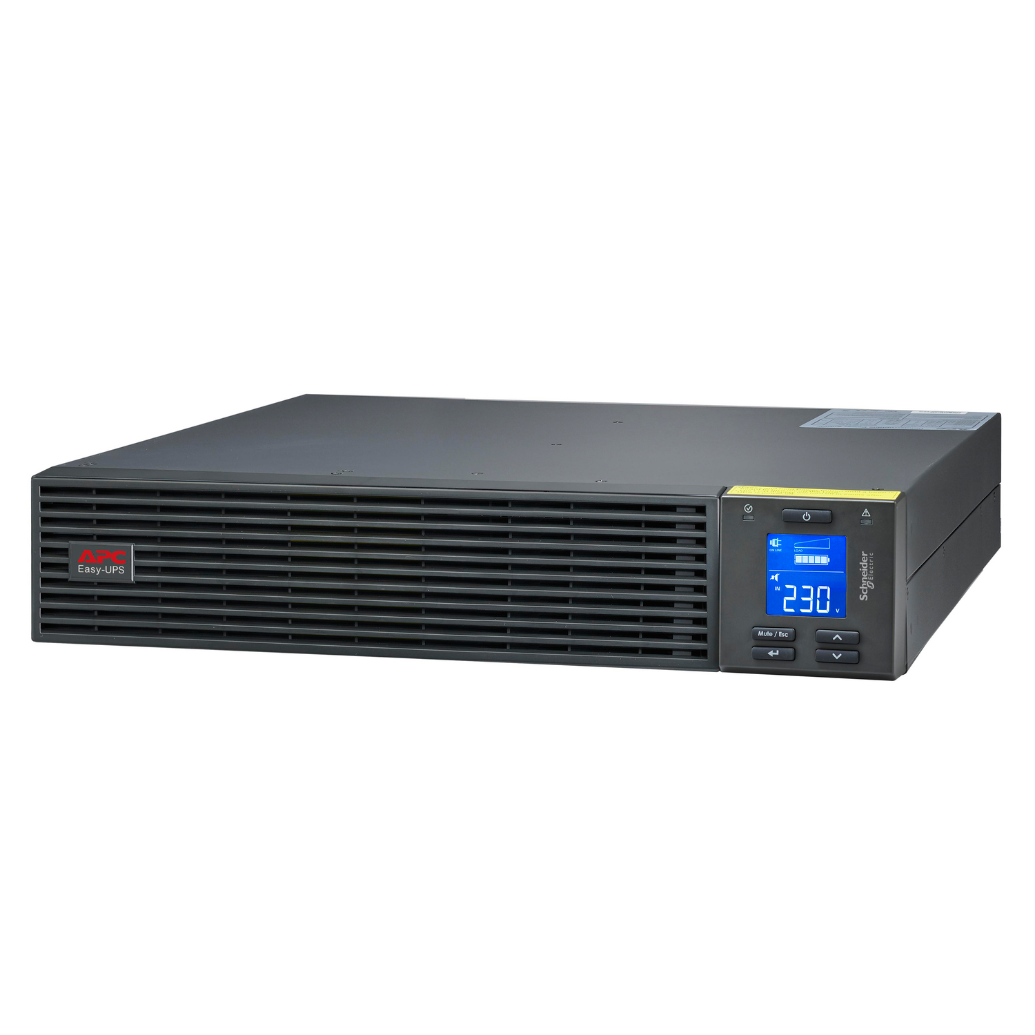 APC Easy UPS On-Line, 3kVA/2400W, Rackmount 2U, 230V, 4x India + 1x Hard wire 3-wire(1P+N+E) outlets, Intelligent Card Slot, LCD, W/O rail kit